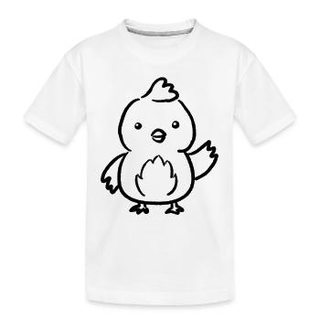 Cute little chicken - Kids' Premium Organic T-Shirt - white - Front