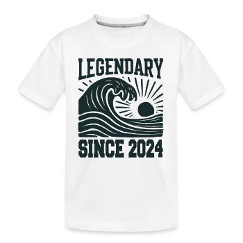 Legendär Seit 2024 Geburtstag Welle - Kinder Premium Bio T-Shirt - Weiß - Vorne