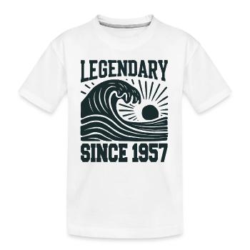 Legendär Seit 1957 Geburtstag Welle - Kinder Premium Bio T-Shirt - Weiß - Vorne