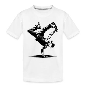 Breakdance - Kinder Premium Bio T-Shirt - Weiß - Vorne