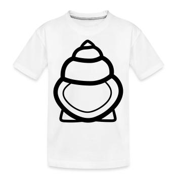 Muschel - Kinder Premium Bio T-Shirt - Weiß - Vorne