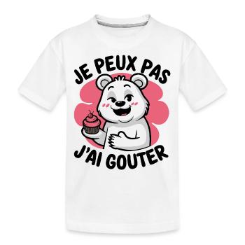 je peux pas j'ai gouter - T-shirt bio Premium Enfant - blanc - Devant