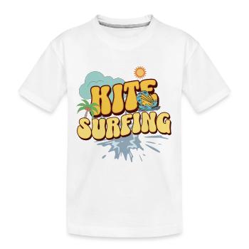 Kitesurf Kitesurfer Kiteboard - T-shirt bio Premium Enfant - blanc - Devant