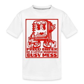Busy Mess - Motivation et business mindset - T-shirt bio Premium Enfant - blanc - Devant
