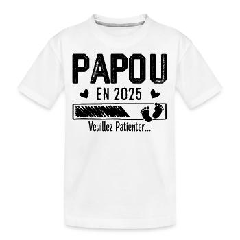 Papua im Jahr 2025 Zukunft Opa Geschenk - Kinder Premium Bio T-Shirt - Weiß - Vorne
