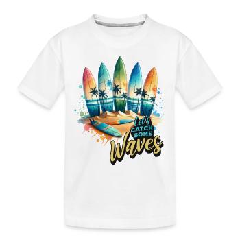 Surfing Surfers - Kids' Premium Organic T-Shirt - white - Front