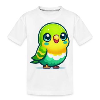Wellensittich - Kinder Premium Bio T-Shirt - Weiß - Vorne