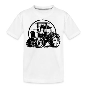 Tracteur - T-shirt bio Premium Enfant - blanc - Devant
