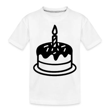 Gateau d'anniversaire - T-shirt bio Premium Enfant - blanc - Devant