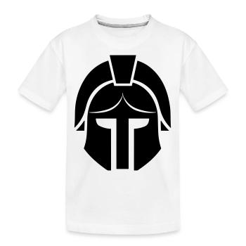 Spartan helmet - Kids' Premium Organic T-Shirt - white - Front