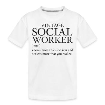 Vintage Social Worker - T-shirt bio Premium Enfant - blanc - Devant