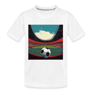 Stadium footballfor teams and clubs - Kids' Premium Organic T-Shirt - white - Front
