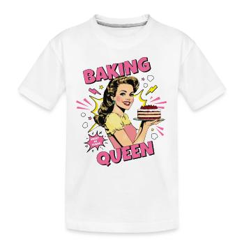 Baking Cake Baking Queen Baking Fairy Baker Pop Art - Kids' Premium Organic T-Shirt - white - Front