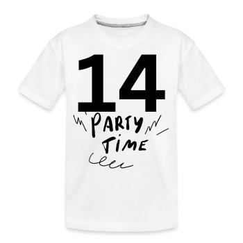 14 - Kids' Premium Organic T-Shirt - white - Front