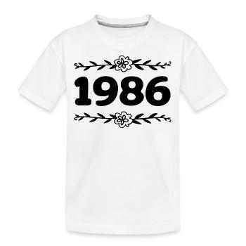 1986 Vintage 1986 Retro 1986 Anniversary 1986 - Kids' Premium Organic T-Shirt - white - Front