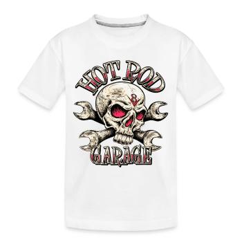 Hot Rod Garage V8 - T-shirt bio Premium Enfant - blanc - Devant