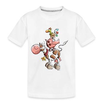 Funny Farm Animals - Kids' Premium Organic T-Shirt - white - Front