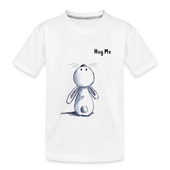Hug Me Bunny - Kids' Premium Organic T-Shirt - white - Front