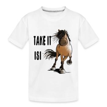 Take It Isi - Kinder Premium Bio T-Shirt - Weiß - Vorne