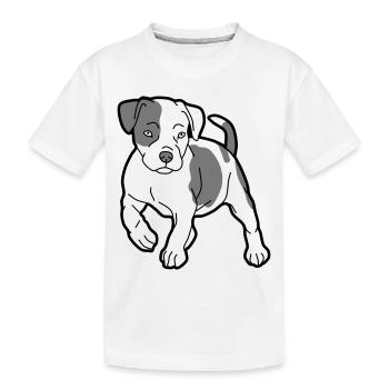 chien - T-shirt bio Premium Enfant - blanc - Devant