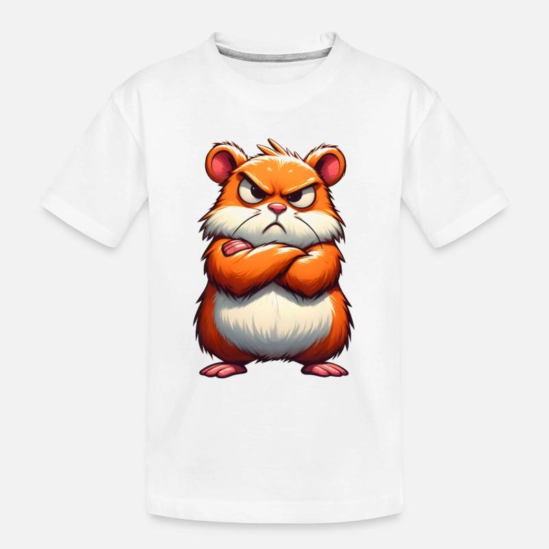 hamster grognon mécontent - T-shirt bio Premium Enfant - blanc