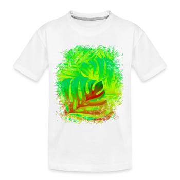 Sensation estivale feuilles aux couleurs de l’été - T-shirt bio Premium Enfant - blanc - Devant
