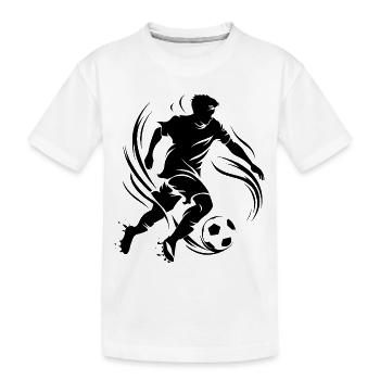 Fußballspieler - Kinder Premium Bio T-Shirt - Weiß - Vorne