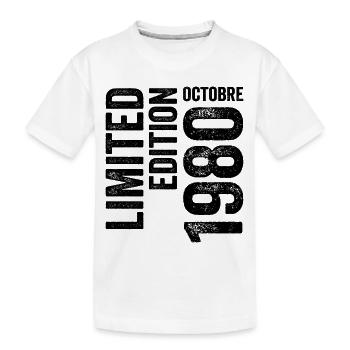 1980  - Kinder Premium Bio T-Shirt - Weiß - Vorne