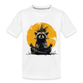Yoga-Punk-Raton laveur : Zen avec Iro ! - T-shirt bio Premium Enfant - blanc - Devant