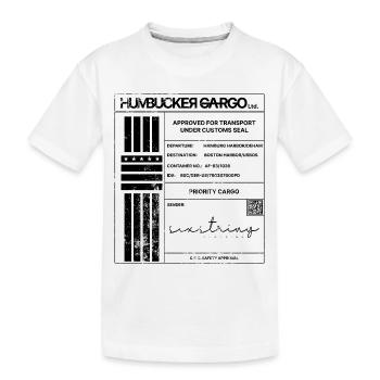 Étiquette d’expédition, noire - T-shirt bio Premium Enfant - blanc - Devant