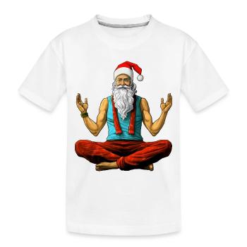 Méditation Yogi de Noël - T-shirt bio Premium Enfant - blanc - Devant