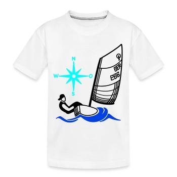 Régate pour enfants de voiliers Optimist Opti - T-shirt bio Premium Enfant - blanc - Devant