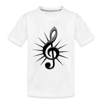 Notes noires avec des rayons - T-shirt bio Premium Enfant - blanc - Devant