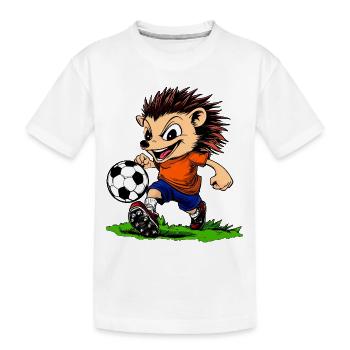 Footballeur hérisson - T-shirt bio Premium Enfant - blanc - Devant