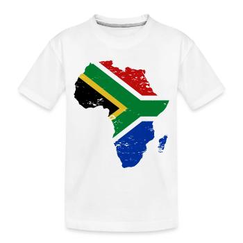 Südafrika_Flagge_Afrika_used - Kinder Premium Bio T-Shirt - Weiß - Vorne