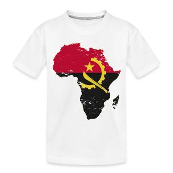 Drapeau de l’Angola Afrique - T-shirt bio Premium Enfant - blanc - Devant
