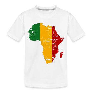 Drapeau du Mali Afrique utilisé - T-shirt bio Premium Enfant - blanc - Devant
