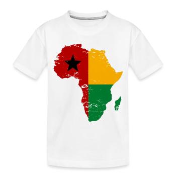 Guinée Bissau_Flagge_Afrika_used - T-shirt bio Premium Enfant - blanc - Devant