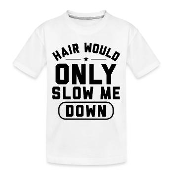 Kahler Humor Rasierter Kopf | Funny Man-Geschenk - Kinder Premium Bio T-Shirt - Weiß - Vorne
