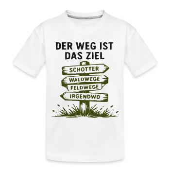 Wegweiser der Wege – Wald und Feld - Kinder Premium Bio T-Shirt - Weiß - Vorne