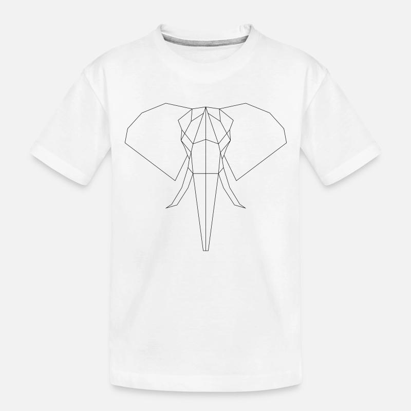 éléphant en ligne - T-shirt bio Premium Enfant - blanc