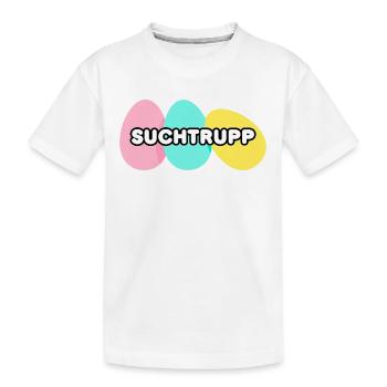 Oster Suchtrupp Ostereier Mädchen Design - Kinder Premium Bio T-Shirt - Weiß - Vorne