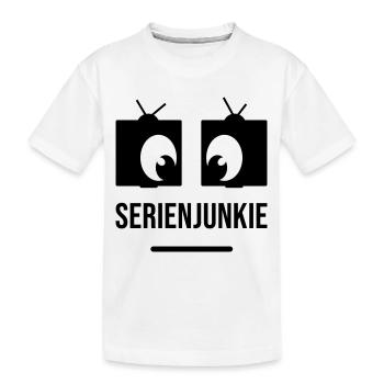 Junkie de la série aux yeux carrés - T-shirt bio Premium Enfant - blanc - Devant