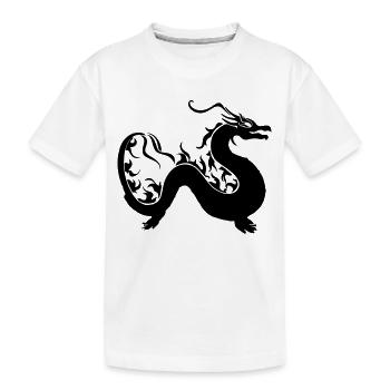 Dragon serpentait - T-shirt bio Premium Enfant - blanc - Devant