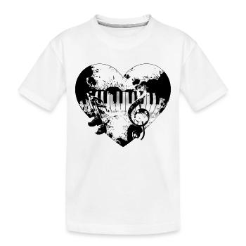 Clavier coeur - T-shirt bio Premium Enfant - blanc - Devant