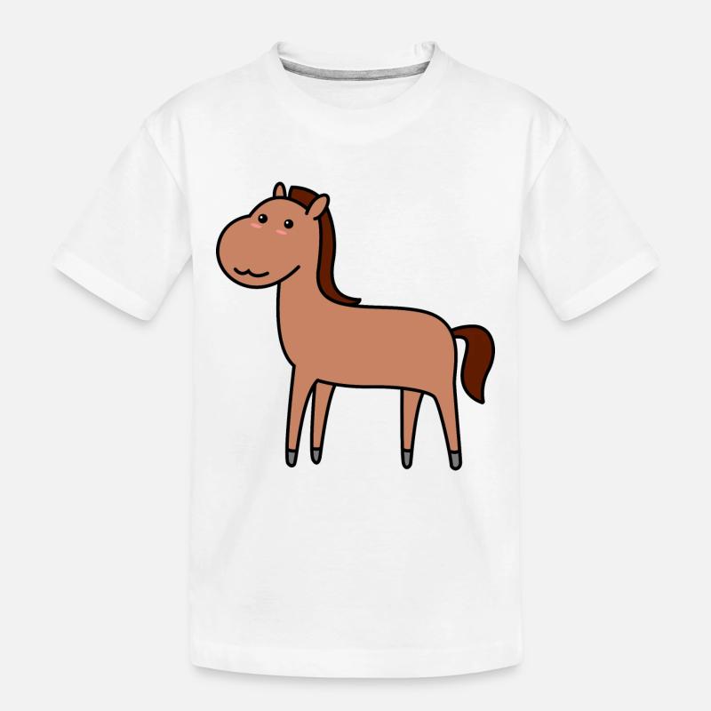 Cheval Comic Animal - T-shirt bio Premium Enfant - blanc