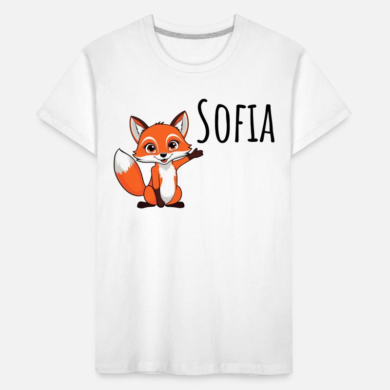 Fox - My Name Is Sofia - Cute Forest Animal Kids' Premium Organic T-Shirt