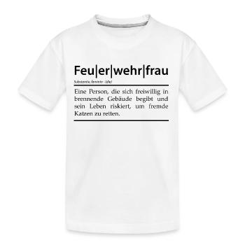 Definition Feuerwehrfrau - Kinder Premium Bio T-Shirt - Weiß - Vorne