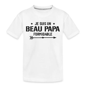 Ich bin ein großartiger Stiefvater - Schwiegervater-Geschenk - Kinder Premium Bio T-Shirt - Weiß - Vorne