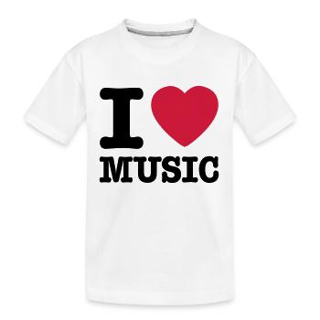 I love music DE - Kinder Premium Bio T-Shirt - Weiß - Vorne